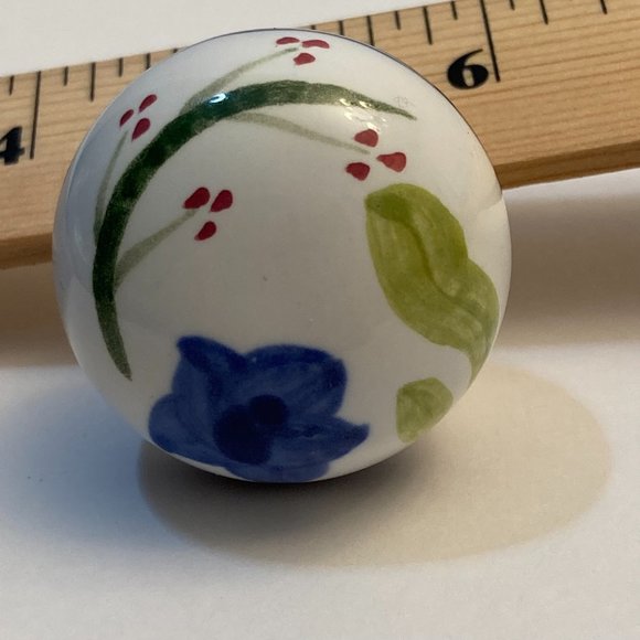 Ceramic Drawer Pull Knobs Cabinet Pulls Flower Floral Set of 27 Blue Green Pink - Picture 12 of 12